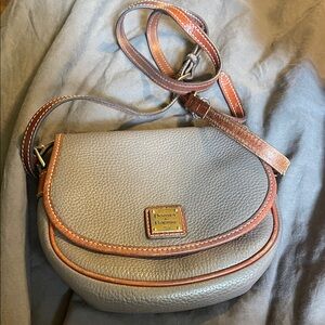 Dooney & Bourke Taupe and Tan Crossbody Bag